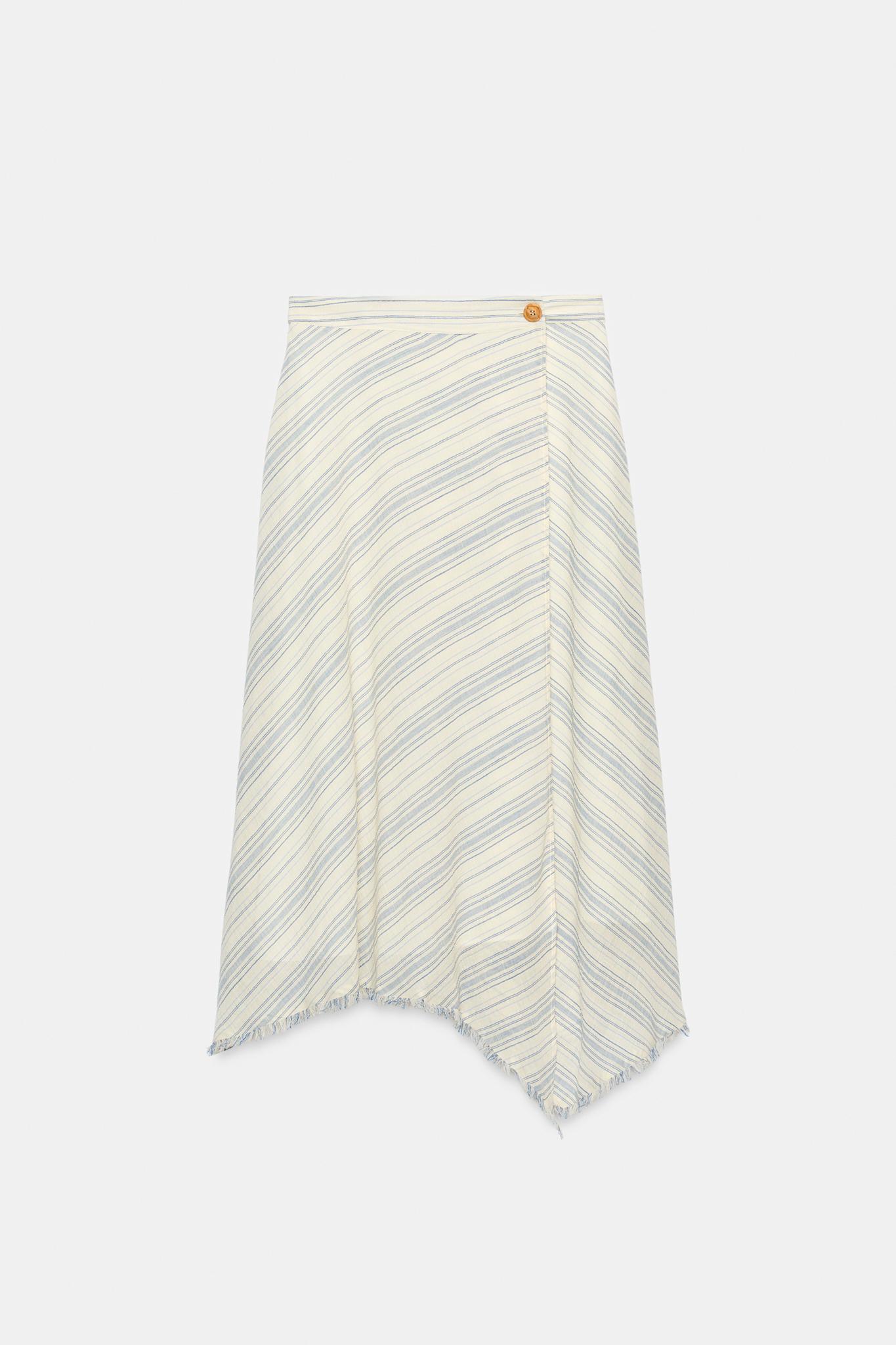 ASYMMETRIC MIDI SKIRT